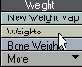 Запустите инструмент Weights